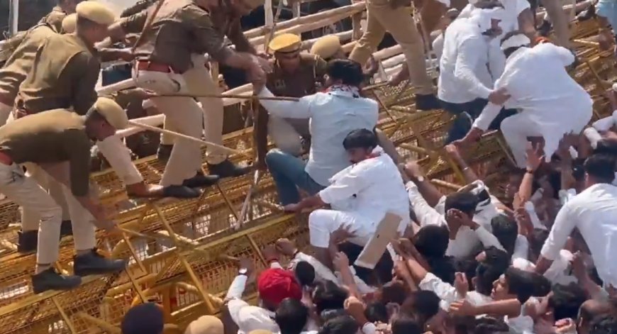 राजस्थान के युवाओं के लिए यूथ कांग्रेस ने उठाई आवाज तो हुआ लाठीचार्ज